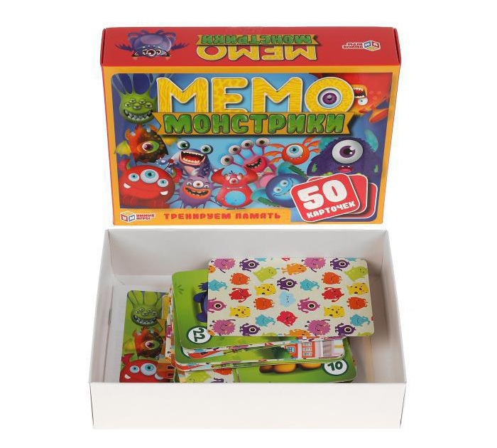 Игра настольная Умные игры «Монстрики. Мемо» 50 карточек, от 3-х лет