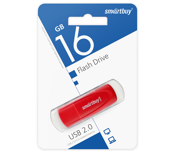Флэш-карта Smartbuy Scout USB2.0, 16Gb