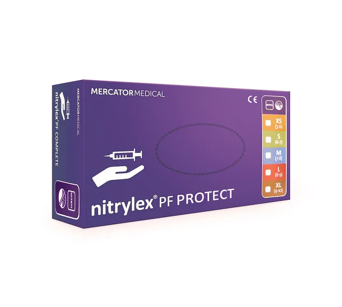 Перчатки одноразовые Nitrylex Pf Protect нитриловые, размер  XL, 100шт