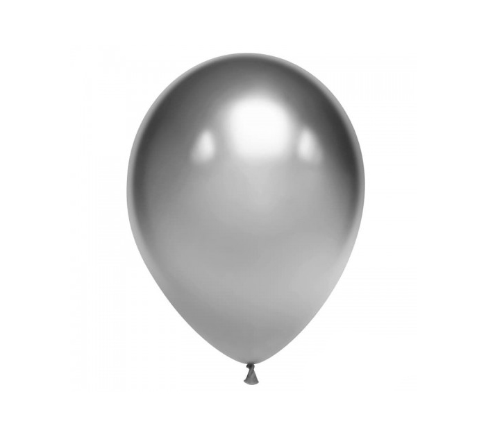 Шар надувной  хром, М12/30см, серебристый, 1шт