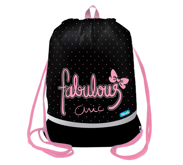 Мешок для обуви Forst «Royal style» 400х480мм, расширяющееся дно, светоотражающая лента, карман на молнии