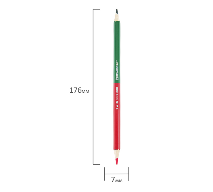 Карандаши цветные Brauberg «Premium Twin colour» 48 цветов, 24шт, двухсторонние