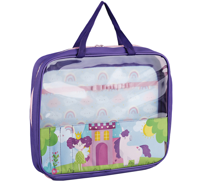 Папка-портфель текстильный ArtSpace «Princess» А4, с ручками, на молнии, 1 отделение, ширина папки 50мм