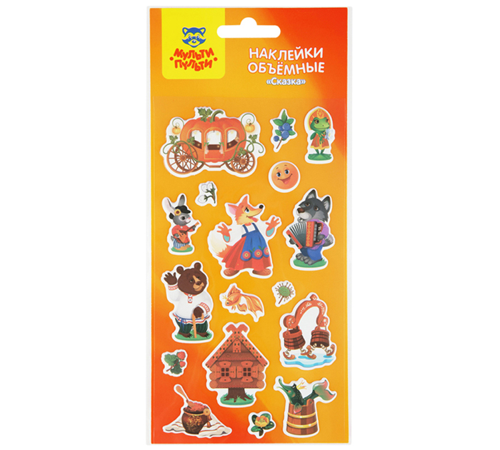 Наклейки Мульти-Пульти «Сказка» объемные, 10х22см