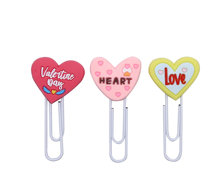 Закладка для книг Mazari «Heart» -скрепка, 3шт