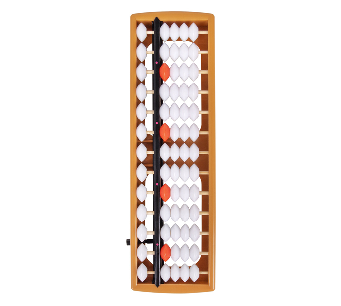 Счеты детские Юнландия «Ментальная арифметика» Абакус (соробан), белые,13 разрядов, кнопка обнуления