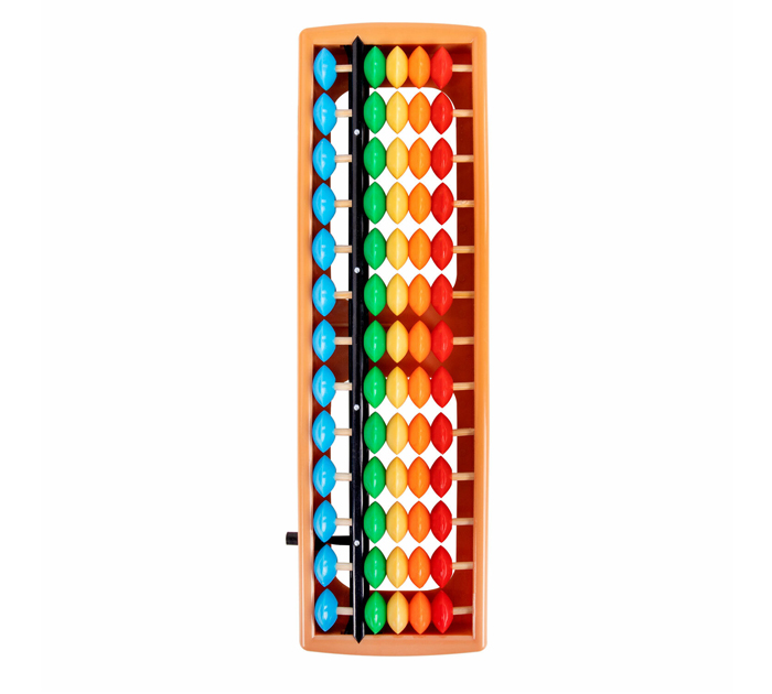 Счеты детские Юнландия «Ментальная арифметика» Абакус (соробан), радужные,13 разрядов, кнопка обнуления