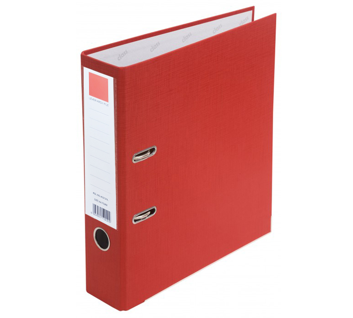 Папка-регистратор Class А4, ширина корешка - 75мм, красная