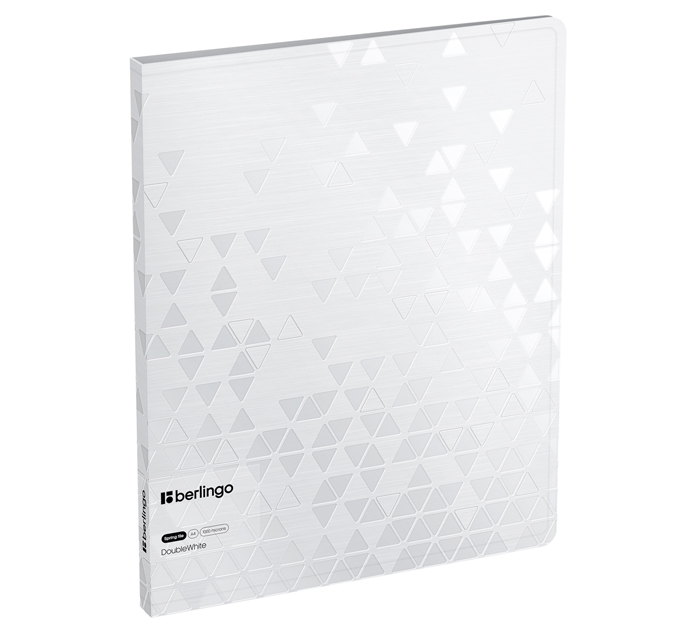 Папка с пружинным скоросшивателем Berlingo «Double White» А4, пластиковая, белая, 17мм, 1000мкм