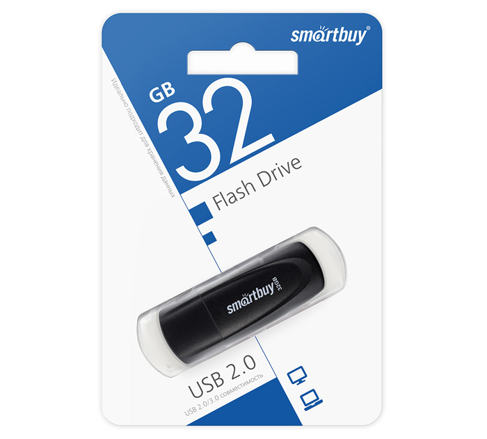 Флэш-карта Smartbuy Scout USB2.0, 32Gb