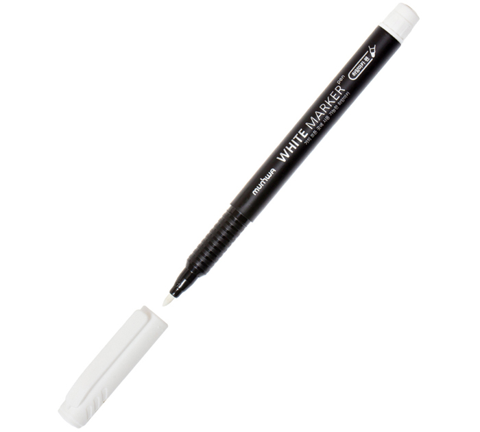 Маркер перманентный MunHwa белый, 1.0мм