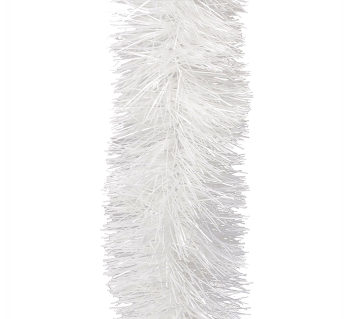 Мишура  белая, 2м, d10см