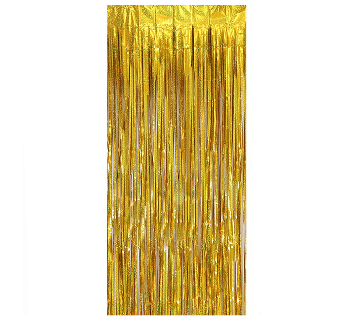 Украшение новогоднее Darvish шторка для фотозоны, золотистая, 1х2м