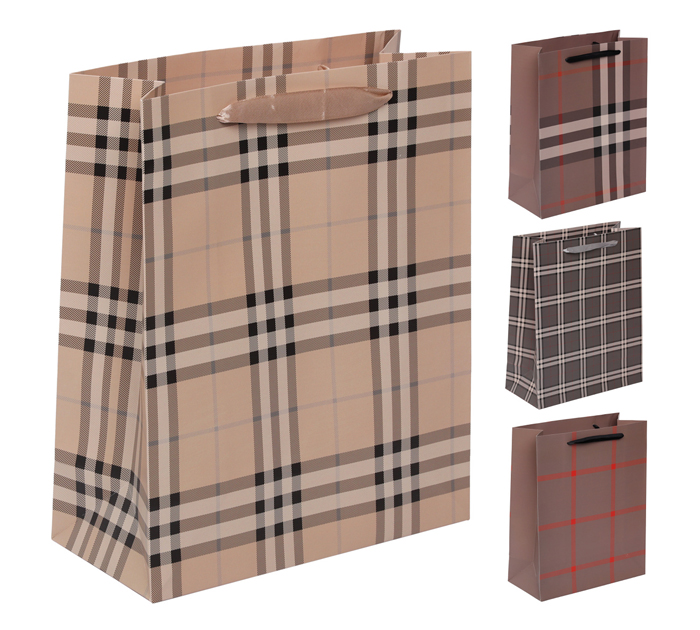 Пакет подарочный Кокос «Шотландка» 26х32х12см, ассорти