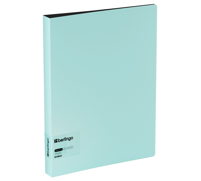 Папка с файлами Berlingo «Instinct» А4, 60 карманов, пластиковая, аквамарин, 700мкм