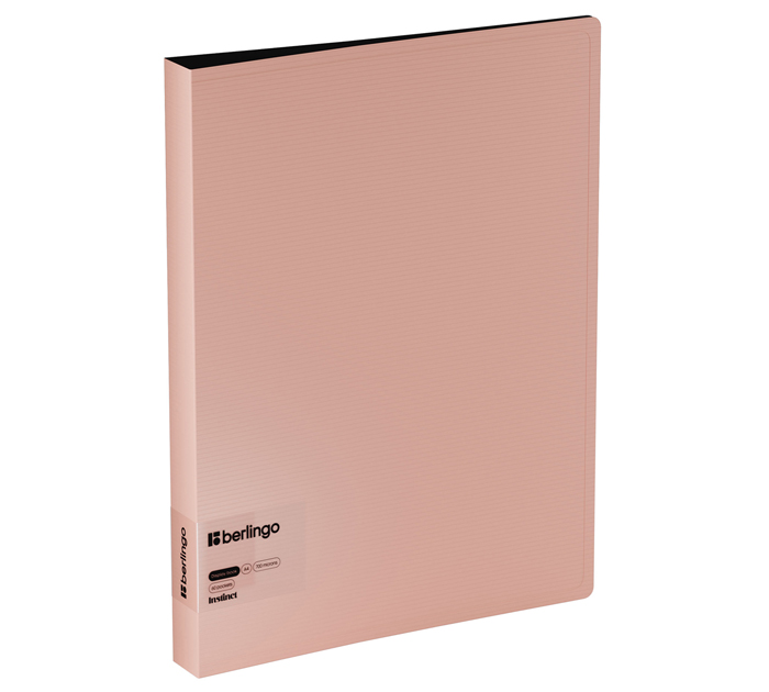 Папка с файлами Berlingo «Instinct» А4, 60 карманов, пластиковая, фламинго, 700мкм