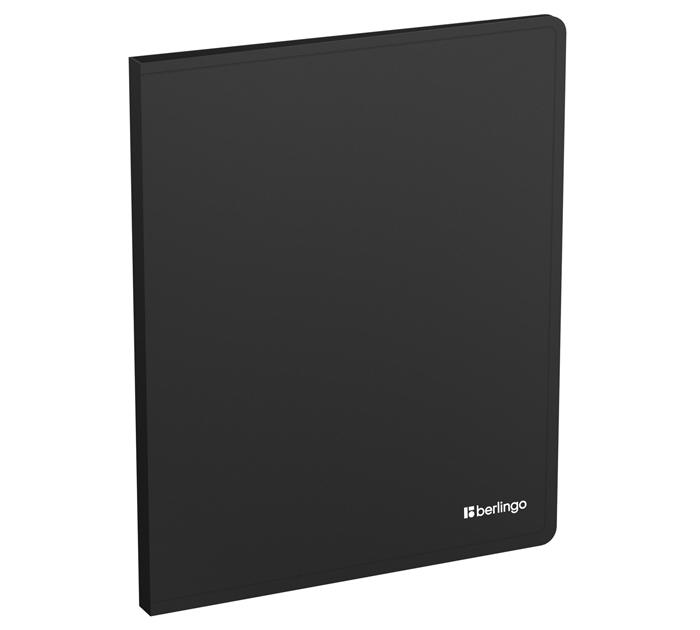 Папка с боковым зажимом Berlingo «Soft Touch» А4, пластиковая, черная, 700мкм