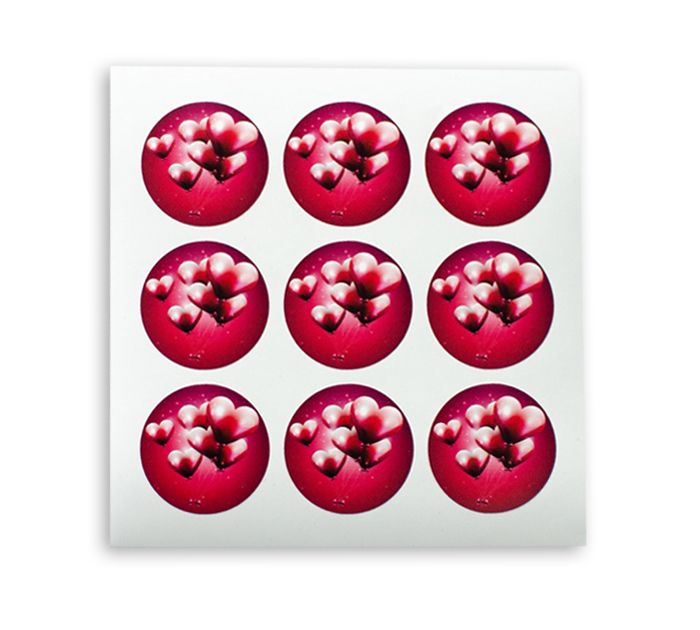 Наклейки Panda Print «Букет воздушных сердец» 9шт