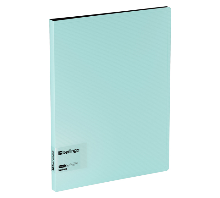 Папка с пружинным скоросшивателем Berlingo «Instinct» А4, пластиковая, аквамарин, 17мм, 700мкм