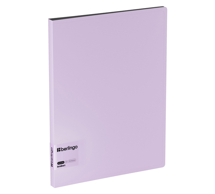 Папка с пружинным скоросшивателем Berlingo «Instinct» А4, пластиковая, лавандовая, 17мм, 700мкм