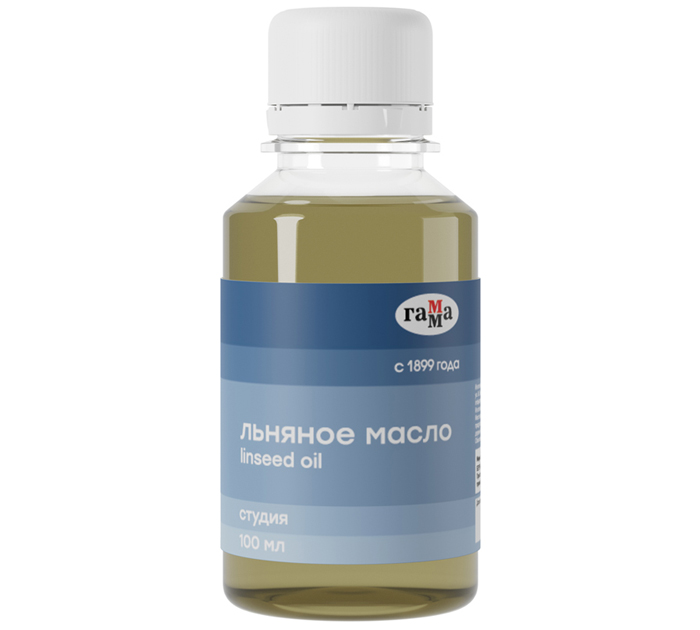 Масло льняное Гамма «Студия» для масляных красок, 100мл
