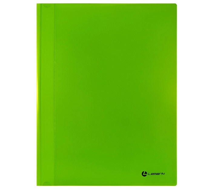Папка-скоросшиватель Lamark А4, пластиковая, непрозрачный верх, зеленая, 300мкм