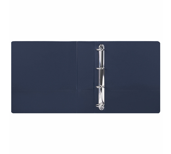 Папка на 4 кольца Brauberg «Office» А4, ширина корешка - 65мм, синяя, панорама