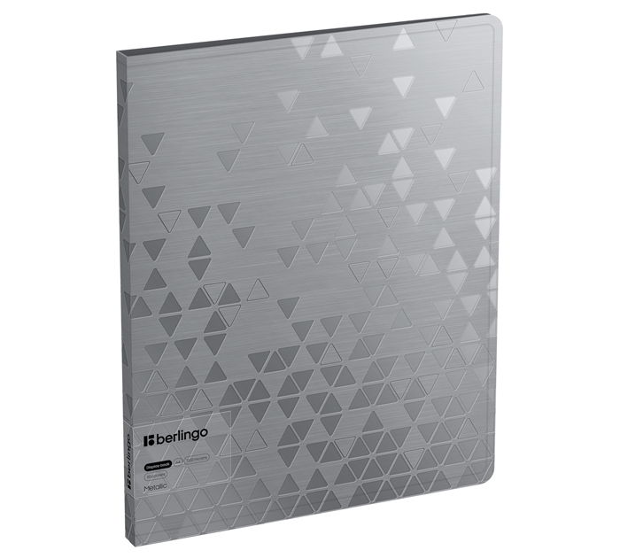 Папка с файлами Berlingo «Metallic» А4, 20 карманов, пластиковая, серебряный металлик, 1000мкм