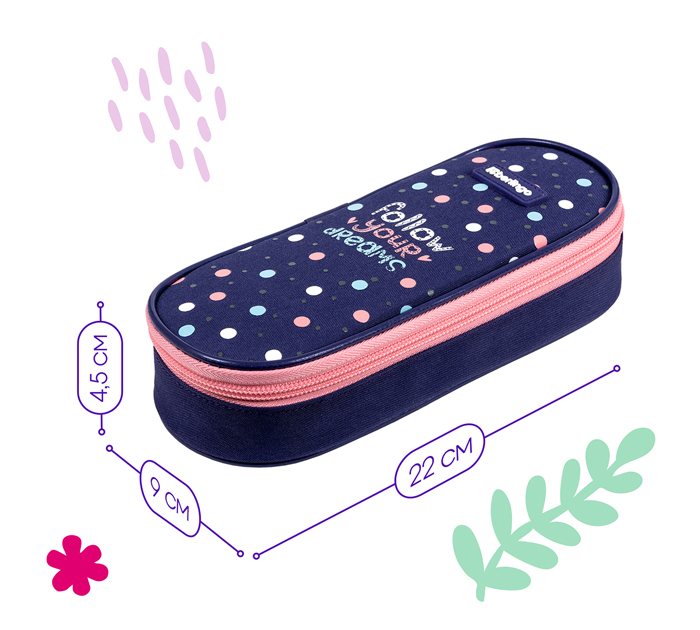 Пенал-футляр Berlingo «Colored dots» 220х90х45мм