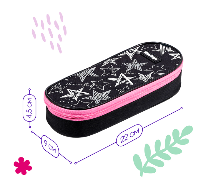 Пенал-футляр Berlingo «Glossy stars» 220х90х45мм