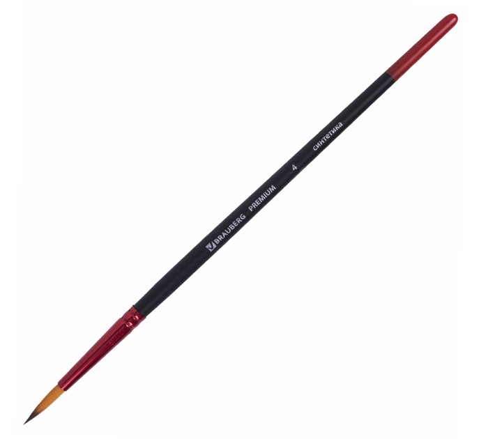 Кисть Brauberg Premium №4, синтетика, круглая