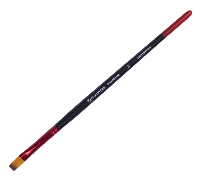 Кисть Brauberg Premium №8, синтетика, плоская