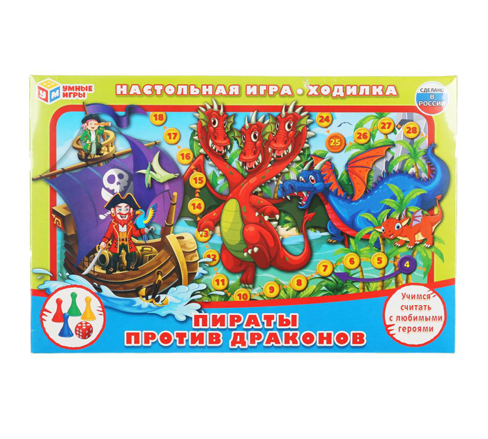 Игра-ходилка Умные игры «Пираты против драконов» от 3-х лет
