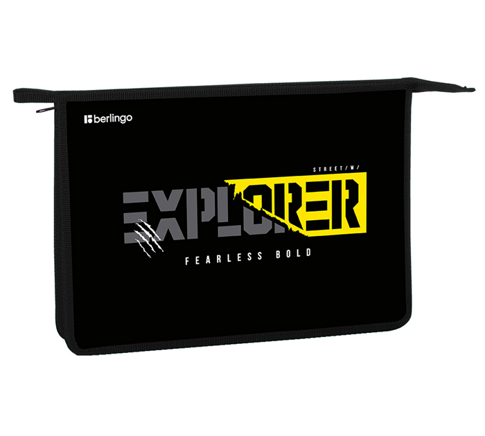 Папка для тетрадей Berlingo «Explorer» А4, на молнии, 1 отделение