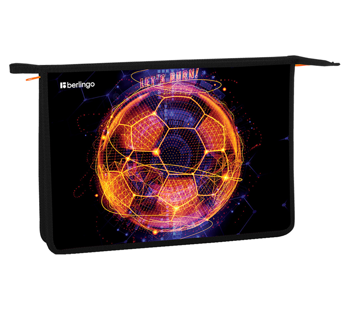 Папка для тетрадей Berlingo «Football winner» А4, на молнии, 1 отделение