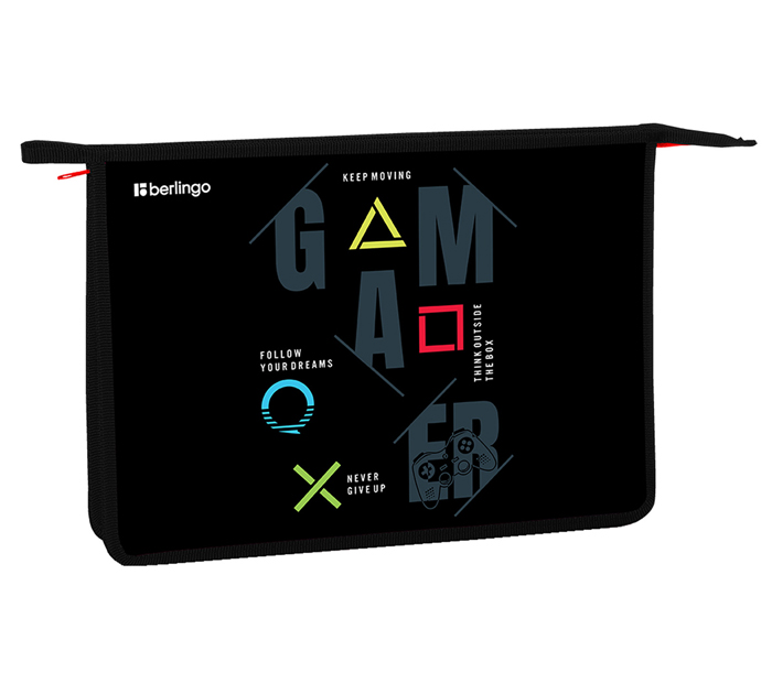 Папка для тетрадей Berlingo «Game on» А4, на молнии, 1 отделение