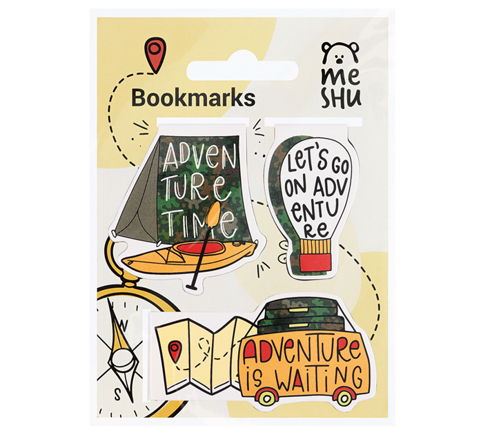 Закладка для книг Meshu «Adventure» магнитная, 3шт
