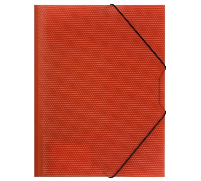 Папка на резинке Стамм «Кристалл» А4, пластиковая, красная, 500мкм