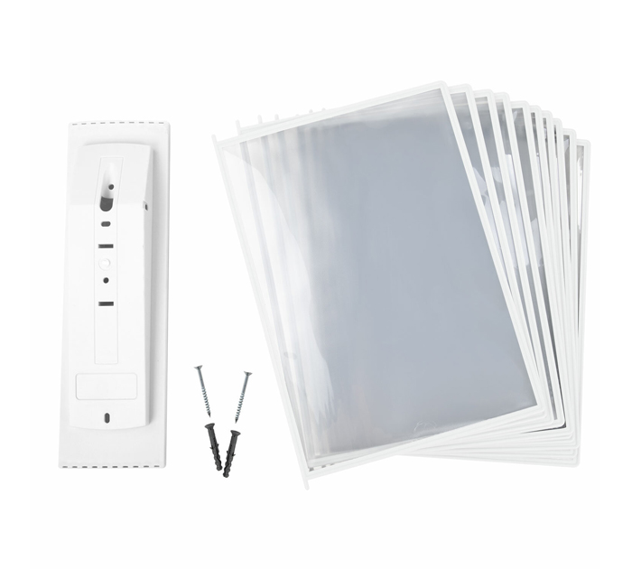 Стойка информационная Staff «Profit» А4, настенная, 10 панелей, белая