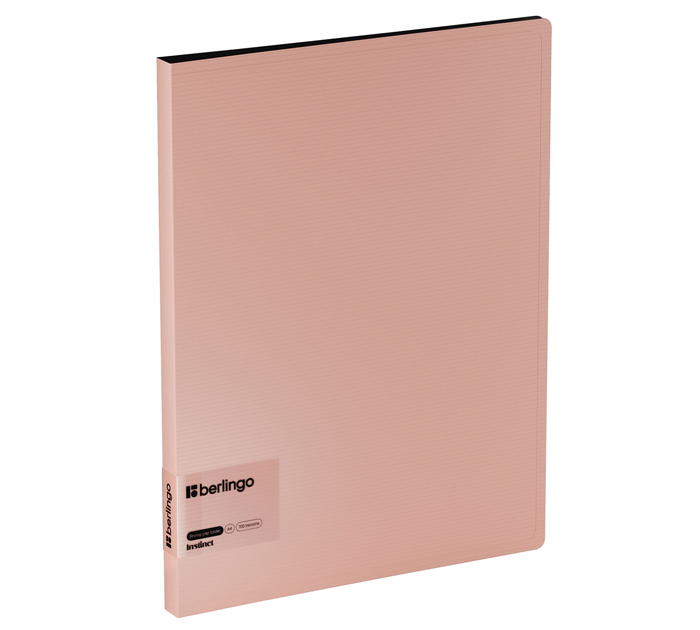 Папка с боковым зажимом Berlingo «Instinct» А4, пластиковая, фламинго, 700мкм