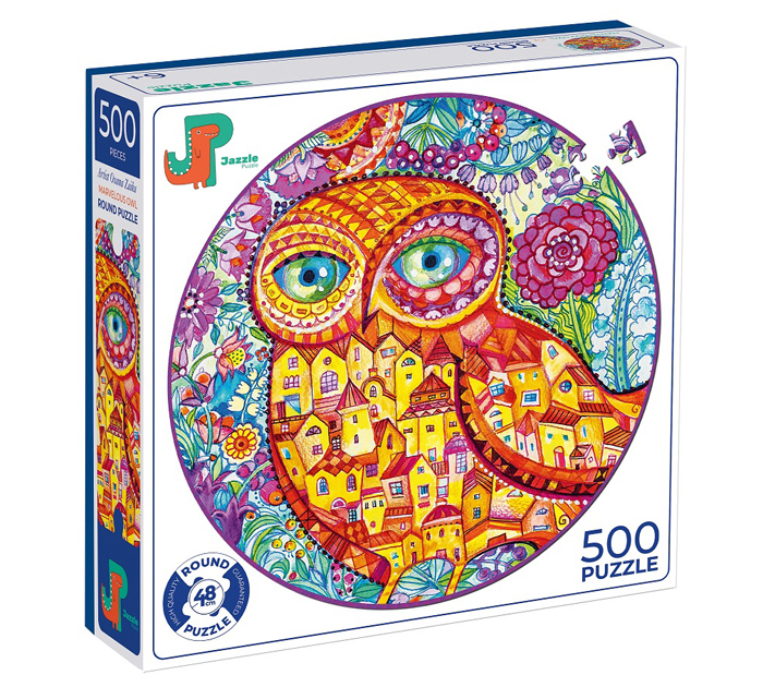 Пазл Jazzle «Дивная сова» круглый, 500 деталей, от 6-ти лет