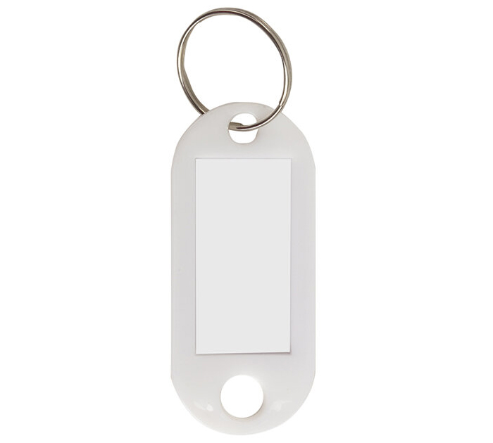 Брелок для ключей Staff белый, 50см, инфо-окно 30х15мм