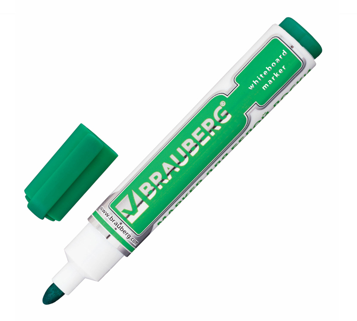 Маркер для белой доски Brauberg  «Neo» зеленый, 5мм