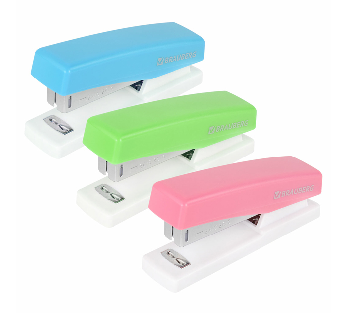 Степлер Brauberg «Style» №24/6-26/6, на 25л, салатовый