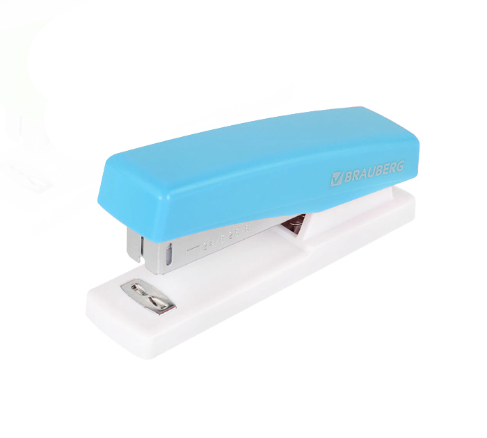 Степлер Brauberg «Style» №24/6-26/6, на 25л, голубой