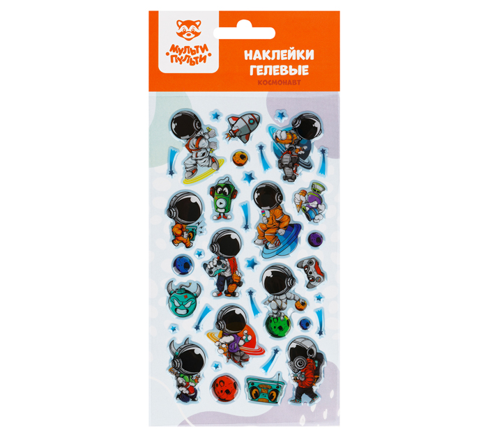 Наклейки Мульти-Пульти «Космонавт» гелевые, 10х22см