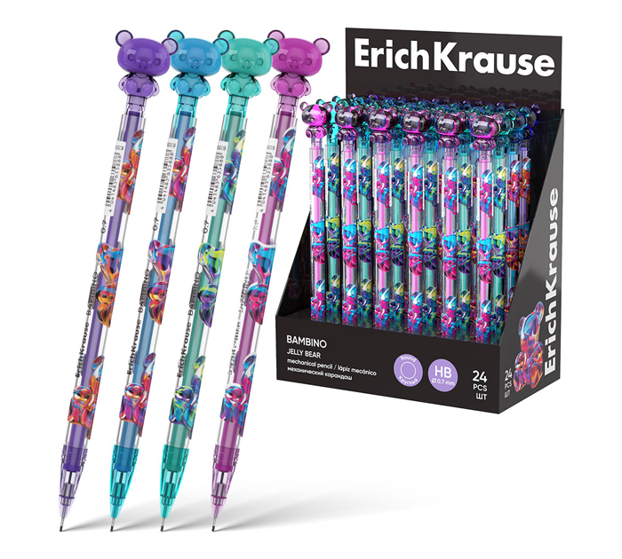 Карандаш автоматический Erich Krause «Bambino Jelly Bear» 0.7мм