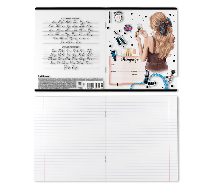 Тетрадь А5 24л линейка, Erich Krause «Fashion girls»