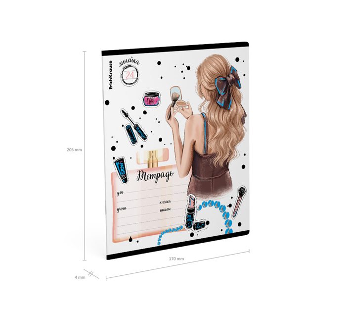 Тетрадь А5 24л линейка, Erich Krause «Fashion girls»