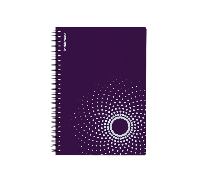Тетрадь А5 80л клетка, на спирали, пластиковая обложка, фиолетовая, Erich Krause «Marsalа»